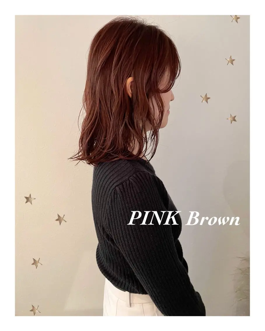 ミディアム カラー カット ヘアカラー 市川 千夏のヘアスタイル