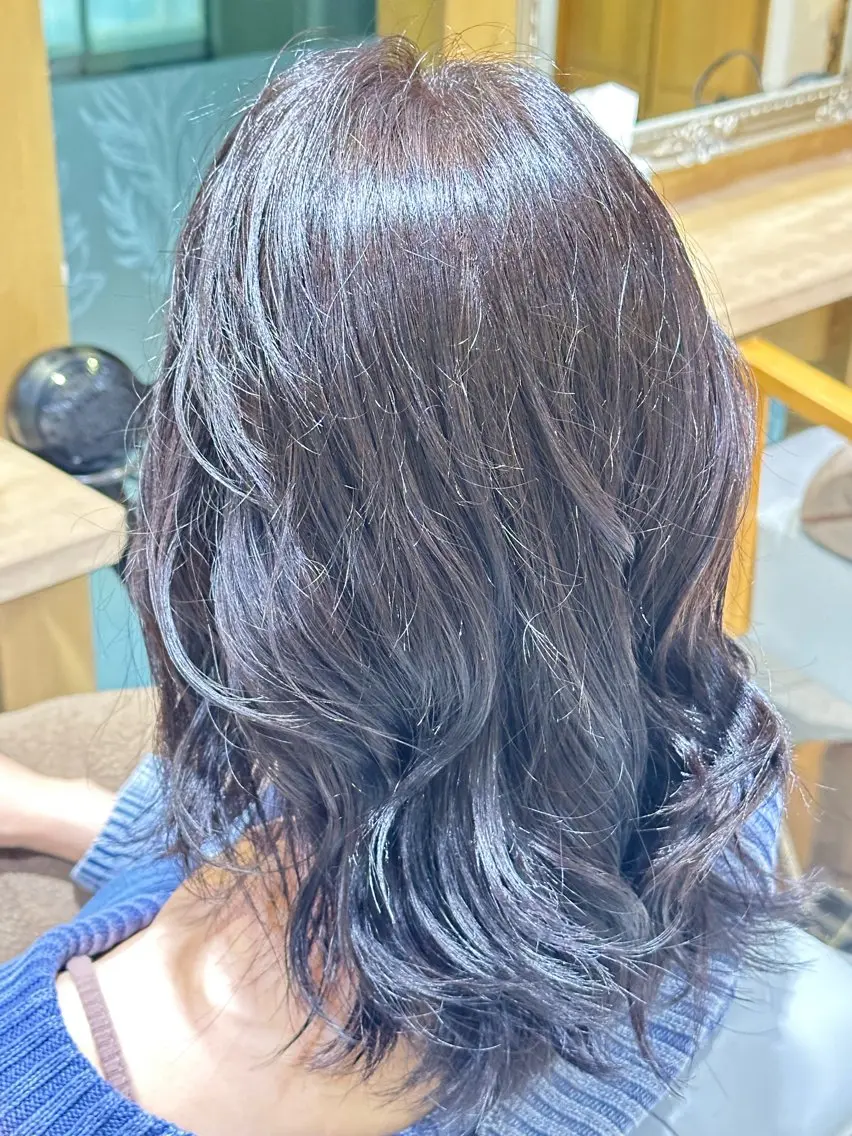 ミディアム 韓国風ヘア ヘアカラー トリートメント 🫧大樹 🫧のヘアスタイル