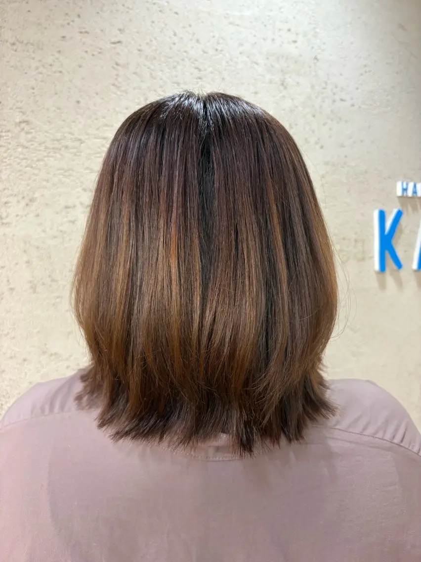 ミディアム くびれヘア KAZU satokoのヘアスタイル