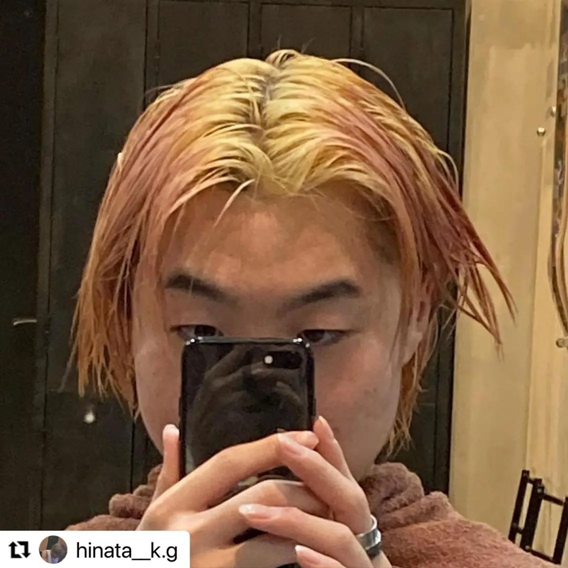 ショート カラー パーマ メンズ メンズブリーチ メンズウルフカット ブリーチ ブルーカラー グラデーションカラー 🩷Eny terrace🩷のヘアスタイル