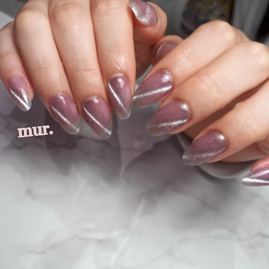 ネイル マグネットネイル オフィスネイル ワンカラーネイル nailsalon mur.のネイルデザイン