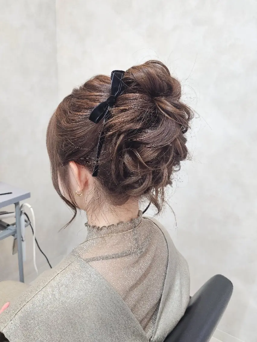 ヘアアレンジ セミロング ヘアセット ️🫧髪質改善/縮毛 矯正/寺西紗友望🫧のヘアスタイル