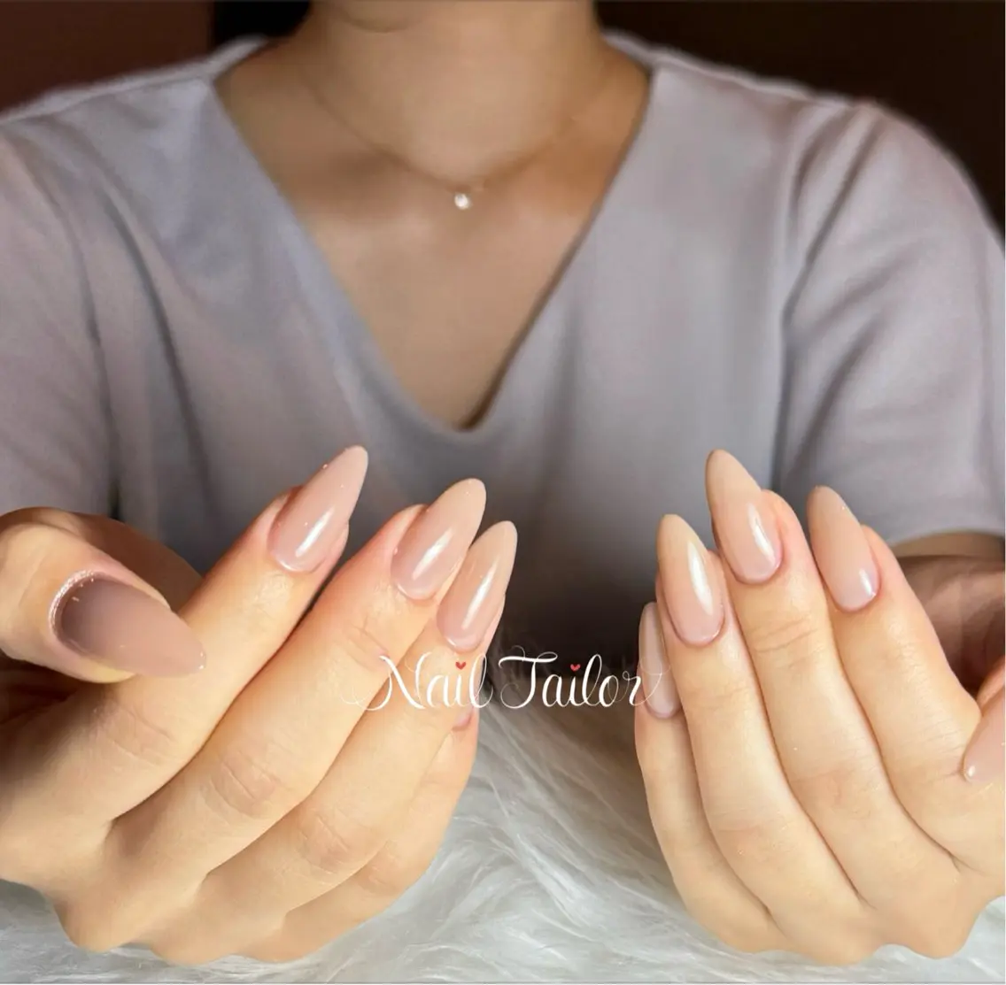 ネイル 長さ出し ロングネイル オフィスネイル ワンカラーネイル ピンク ハンドネイル NailTailor ネイルテイラーのネイルデザイン