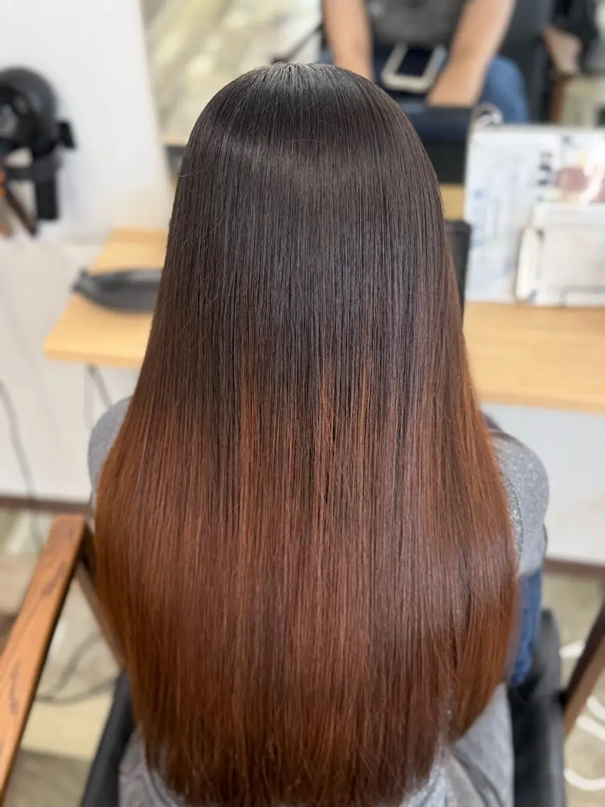 ロング 縮毛矯正 トリートメント 中西 広人のヘアスタイル