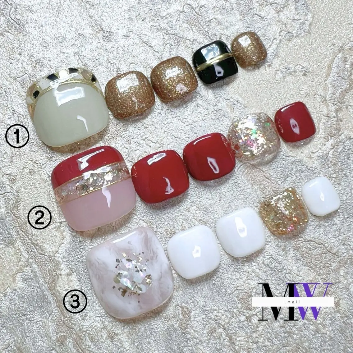 ネイル アートネイル フットネイル ジェルネイル フットネイル MW .nailのネイルデザイン