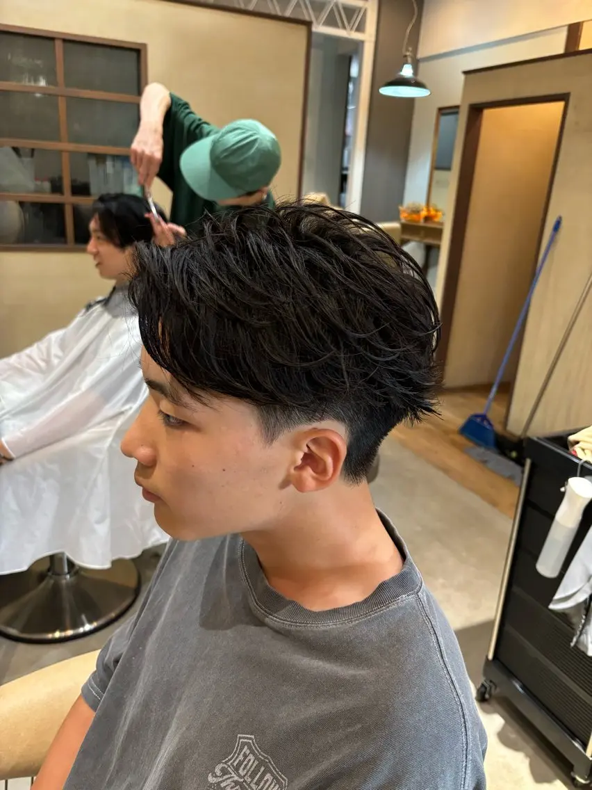 ショート メンズ カット パーマ 鹿児島 TSUBASAのヘアスタイル