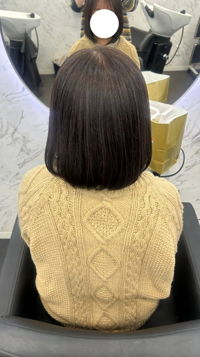 ミディアム カラー ベージュカラー ヘアカラー トリートメント カット¥1100 ✂️MIUのヘアスタイル