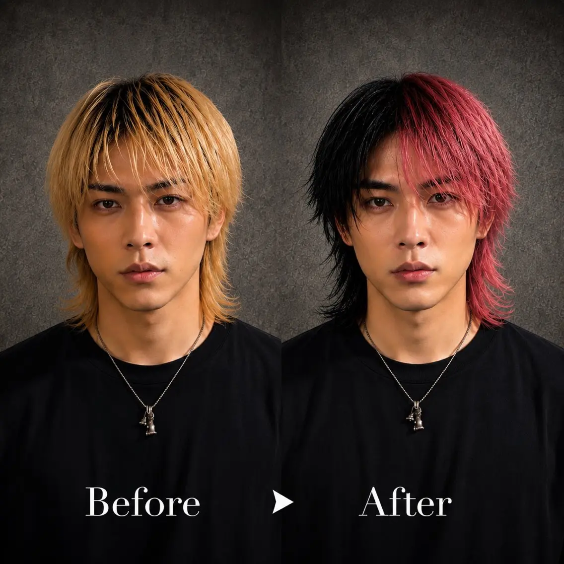 ミディアム カラー メンズ カット ヘアカラー メンズカラー支持率 No.1【心斎橋】のヘアスタイル