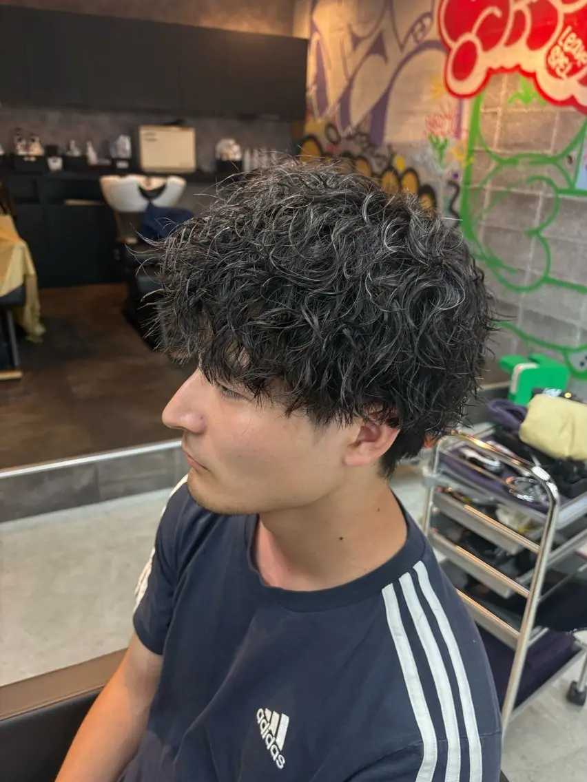 パーマ メンズ カット パーマ keany錦糸町 ハセベユウのヘアスタイル