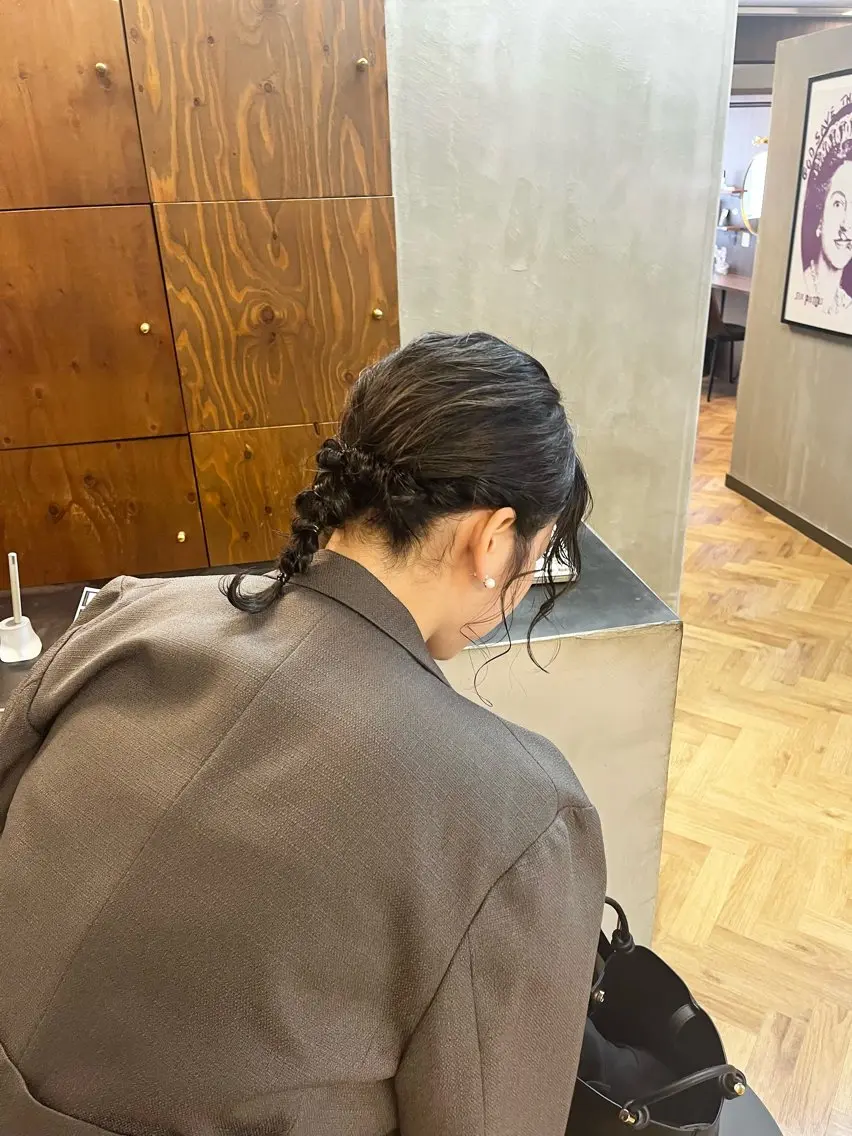 ミディアム カラー ヘアアレンジ カット ヘアカラー ena/ブリーチなし 透明感・レイヤー🎀のヘアスタイル
