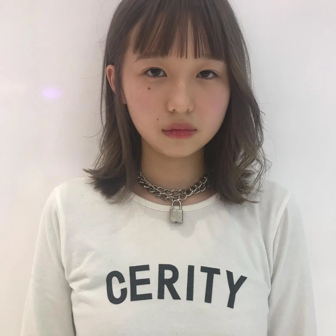 ミディアム カラー シルバー ヘアカラー トリートメント レイヤー/ブリーチ HIKARU ♡のヘアスタイル