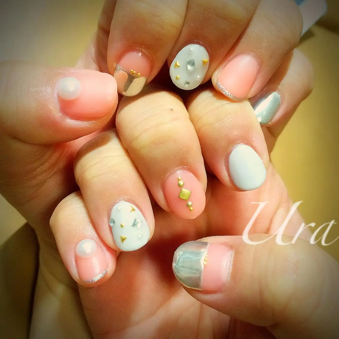 ネイル マットネイル ミラーネイル UrakoNail 《nail》のネイルデザイン