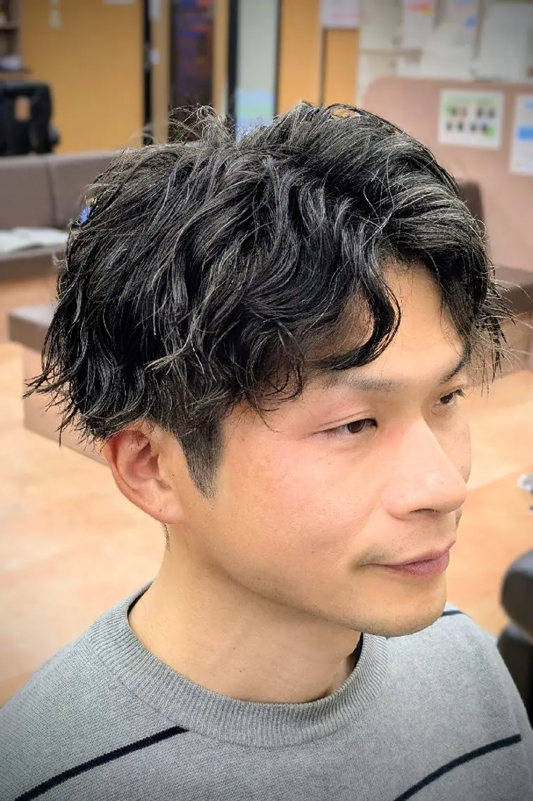 ショート パーマ 理容プラージュ燕三条 福井のヘアスタイル