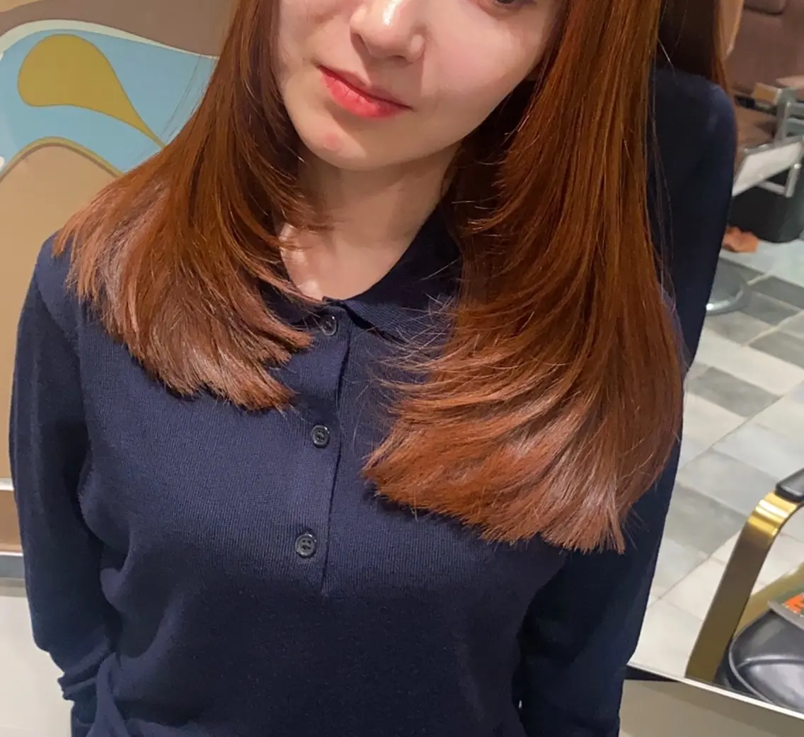 【月曜日夜のみ限定メニュー】カラー強化の為練習中です❣️艶感のあるワンカラーお任せ下さい！カット込みも可能です！の写真