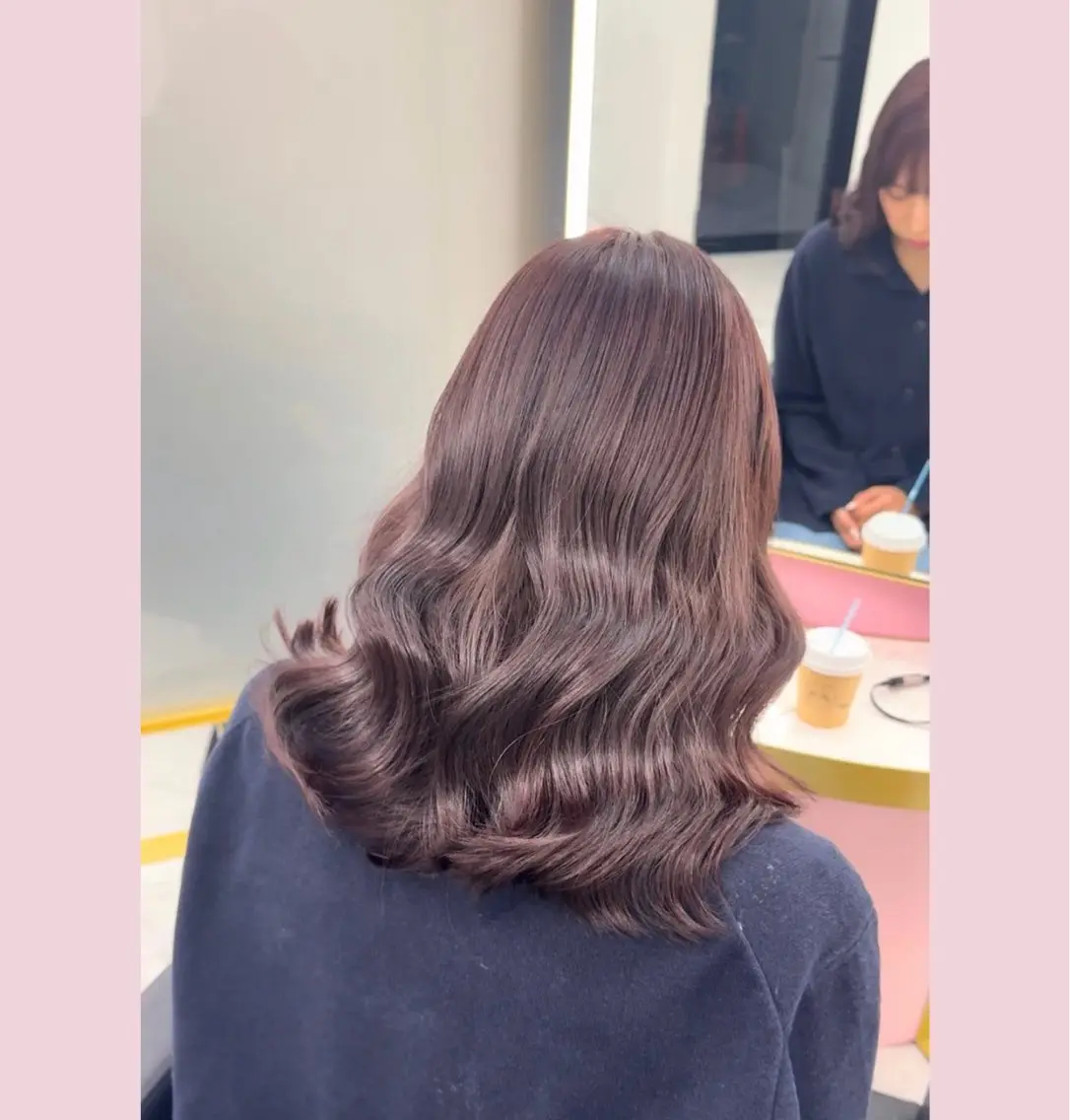 カラー ラベンダーカラー ヘアカラー トリートメント 透明感カラー/アレン ジ/misaki🎀のヘアスタイル