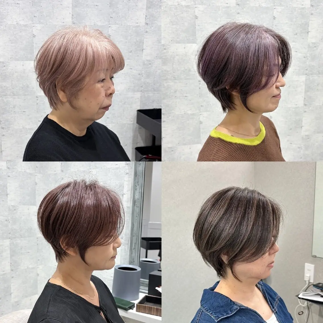 ショート カラー トリートメント 大人上品な白髪ぼかし ☆【TAKASHI】のヘアスタイル