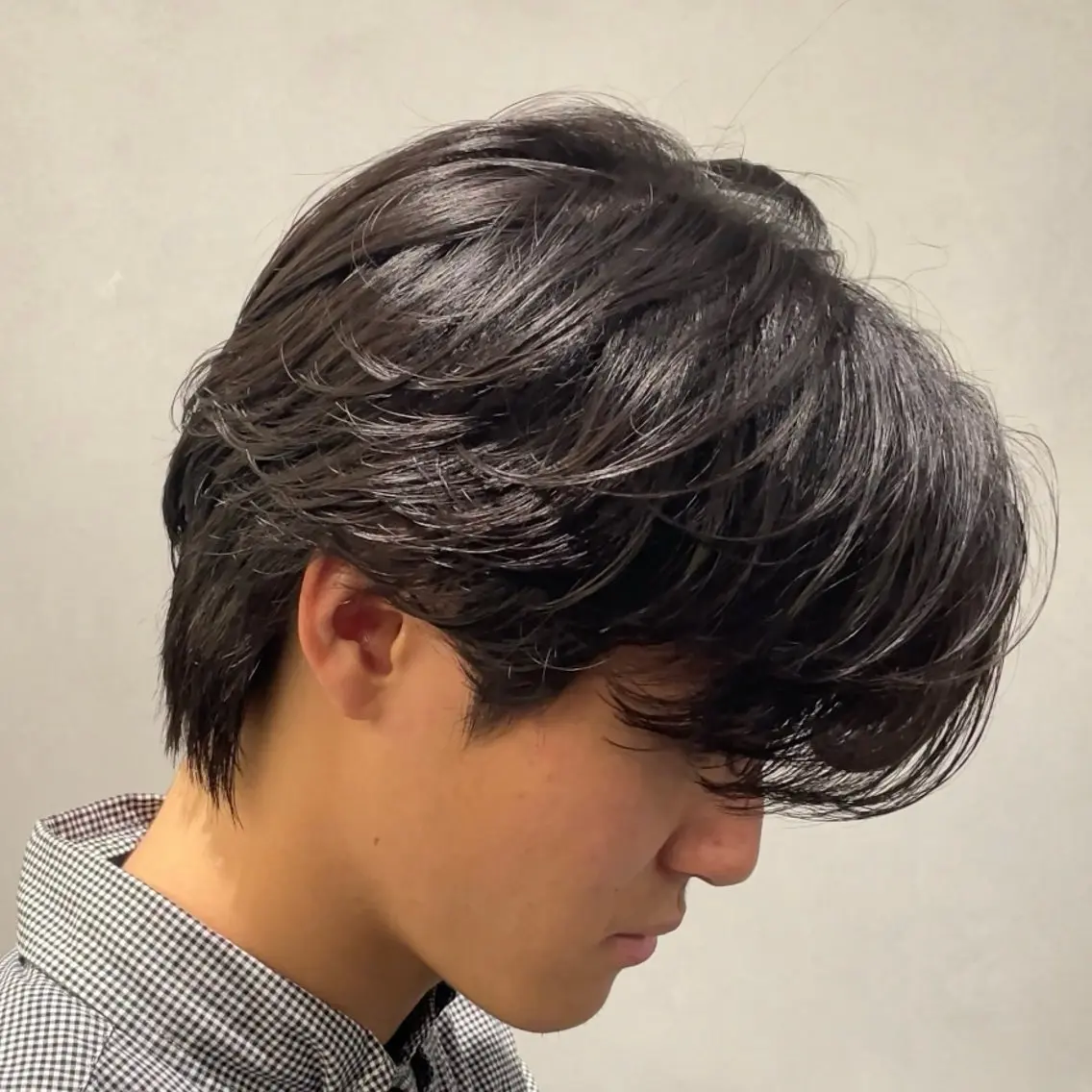 ミディアム パーマ ヘアアレンジ メンズ fifth 石川 凪のヘアスタイル