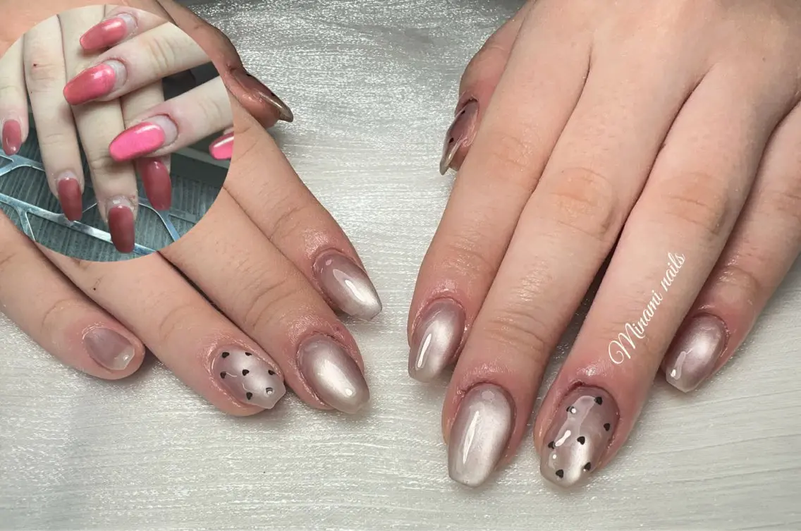 ネイル アートネイル オーロラネイル ガーリー キラキラネイル 韓国ネイル Minami Nailsのネイルデザイン
