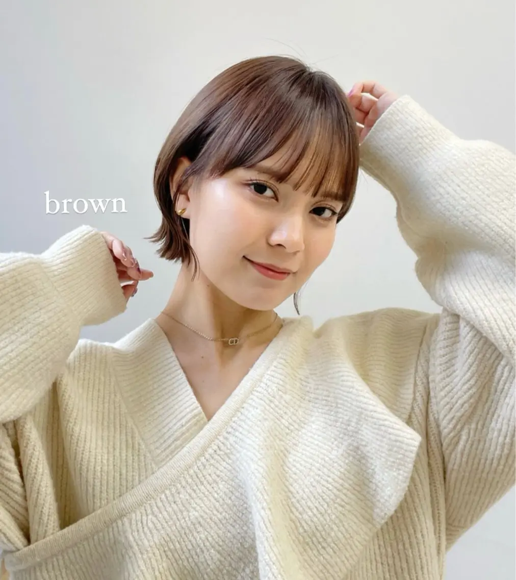 カラー ブラウンカラー ボブ ヘアカラー トリートメント カットモデル募集中 🤍harunaのヘアスタイル
