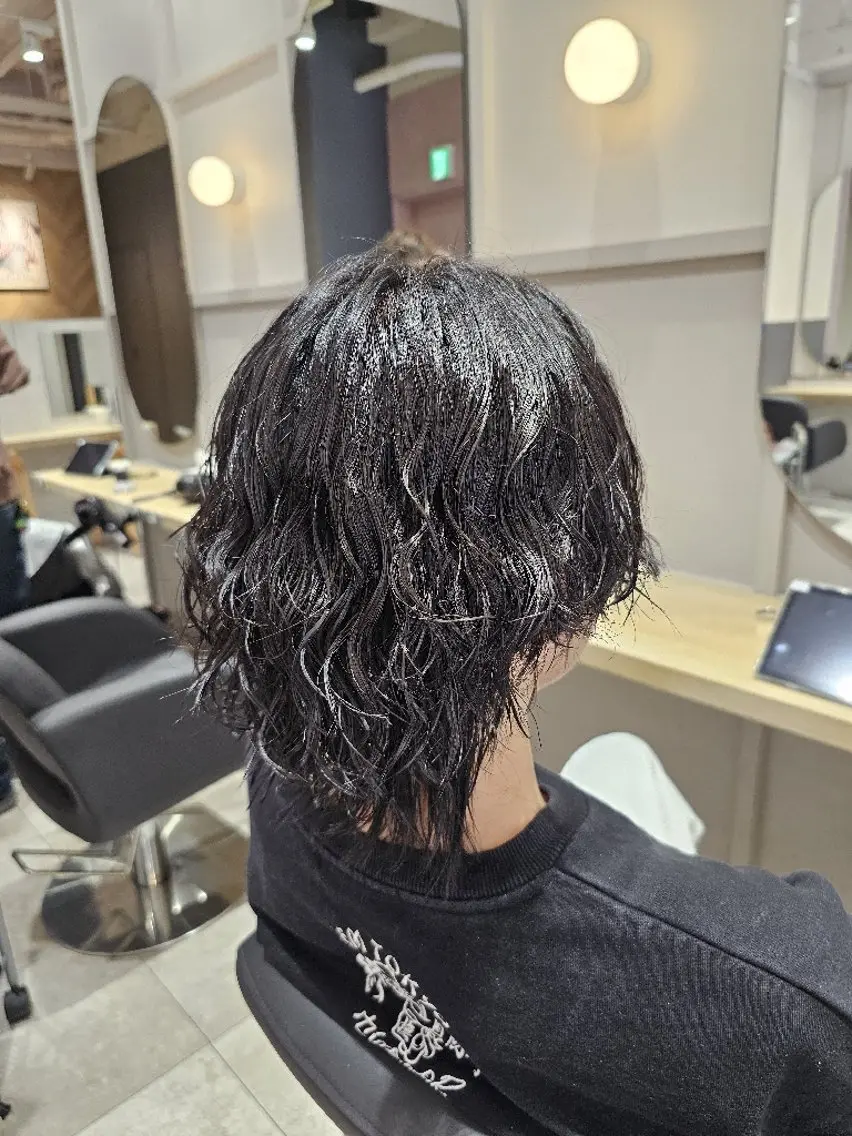 パーマ メンズ メンズパーマ メンズウルフカット ウルフカット 🍀☘️阿部 誉叶☘️🍀のヘアスタイル