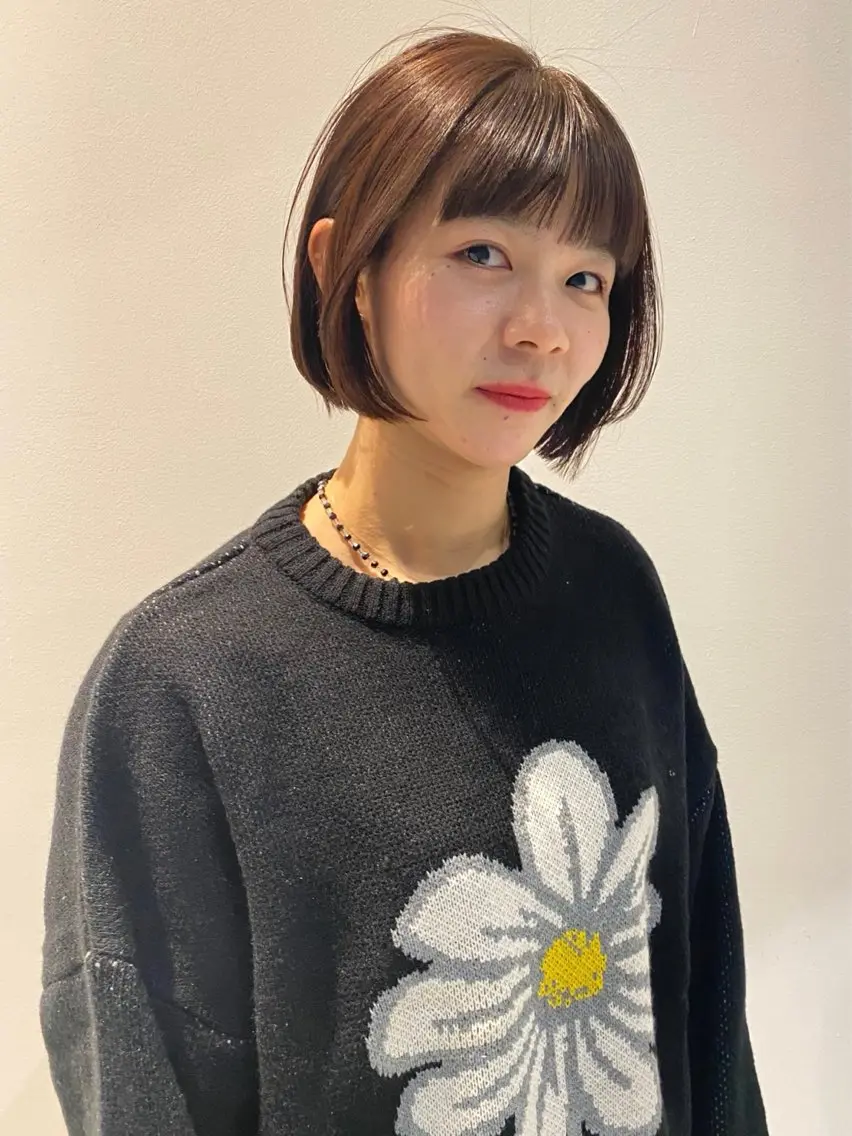 ショート カラー パーマ ブラウンカラー カット ヘアカラー 縮毛矯正 トリートメント mai / linoah˚✧のヘアスタイル