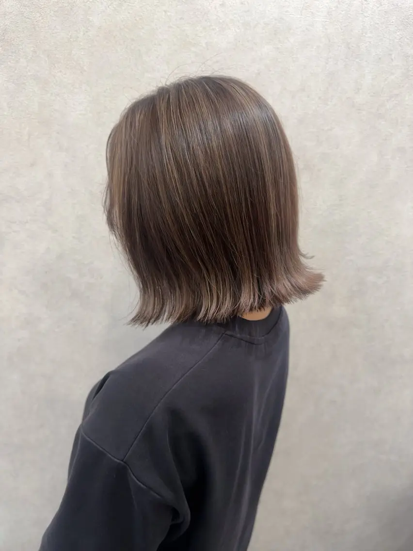 ミディアム カラー ヘアアレンジ ヘアカラー トリートメント 天神/ブリーチ/ ブリーチなしカラーのヘアスタイル