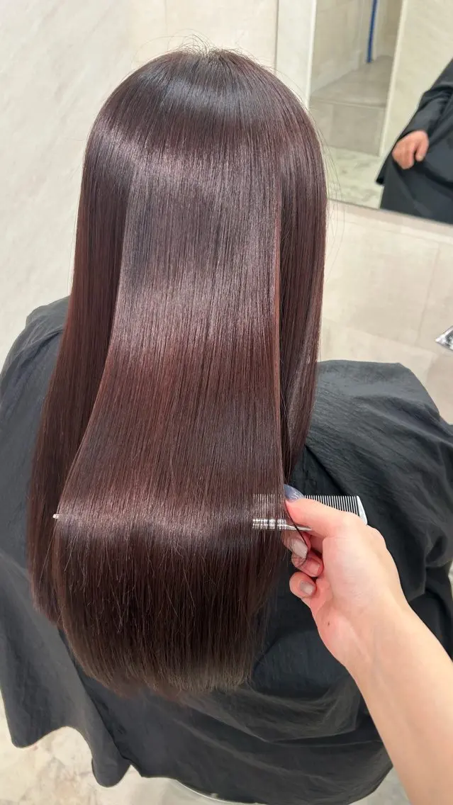 ロング カット ヘアカラー トリートメント miyon /nanaeのヘアスタイル