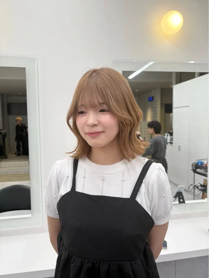 🤎NO.1メニュー🤎ブリーチありなし選べるダブルカラー+髪質改善トリートメント+スタイリングの写真