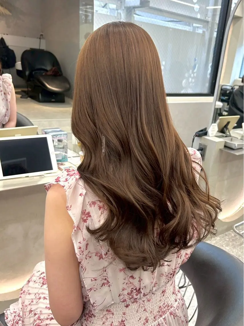 セミロング カラー カット ヘアカラー トリートメント yui🎀ブリーチな しダブルカラー/博多のヘアスタイル
