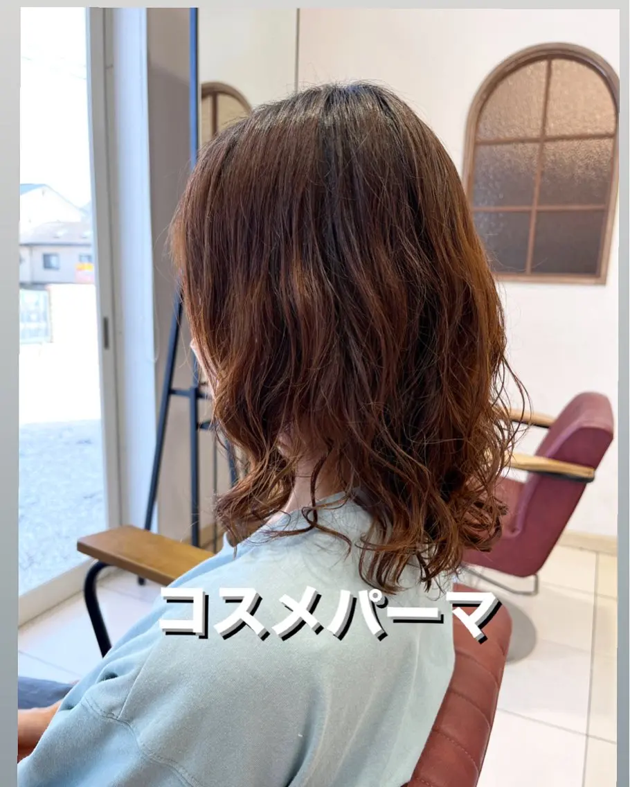 ミディアム パーマ ミディアムパーマ カット パーマ GranCieux 水戸/まつパ🧡黒柳のマツエク・マツパデザイン
