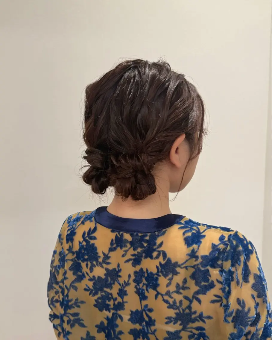 ロング カラー ヘアアレンジ ヘアセット 縮毛矯正+モテカラー 🎀✨MIHOのヘアスタイル