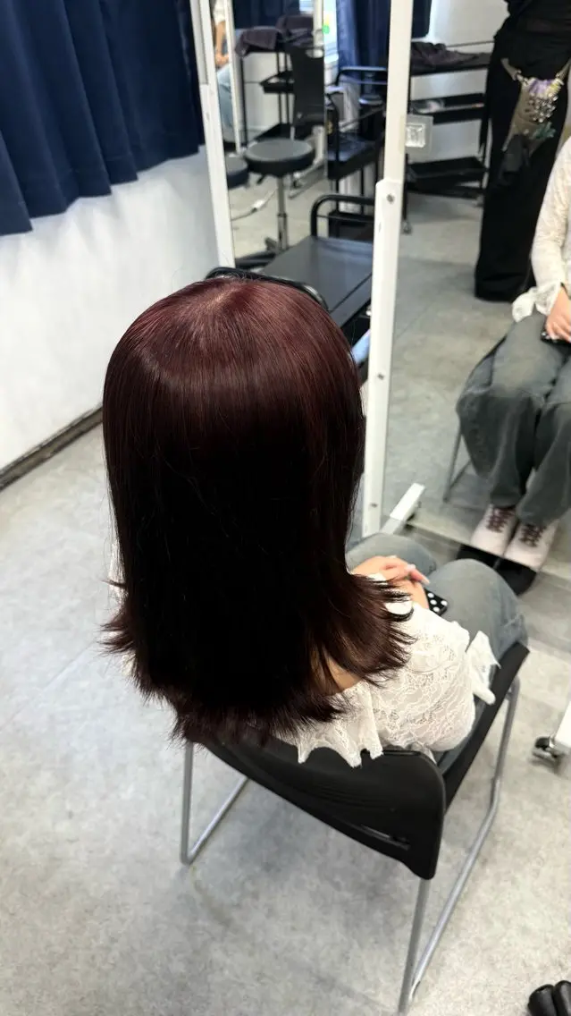 ロング ヘアカラー トリートメント 透明感×暖色カラー 🍒𝐘𝐮𝐤𝐚のヘアスタイル