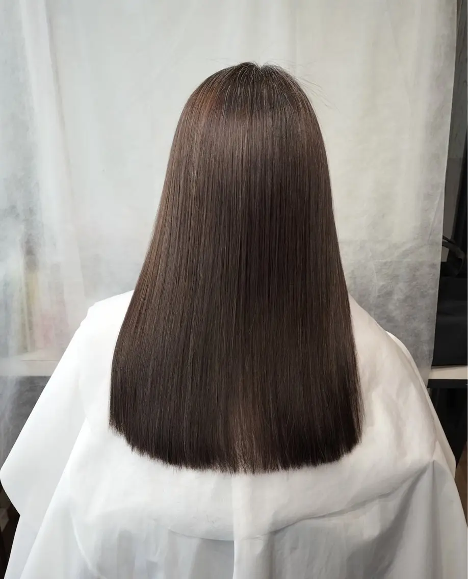 ロング パーマ 酸性ストレート ストレートパーマ カット トリートメント マエダ マサシのヘアスタイル