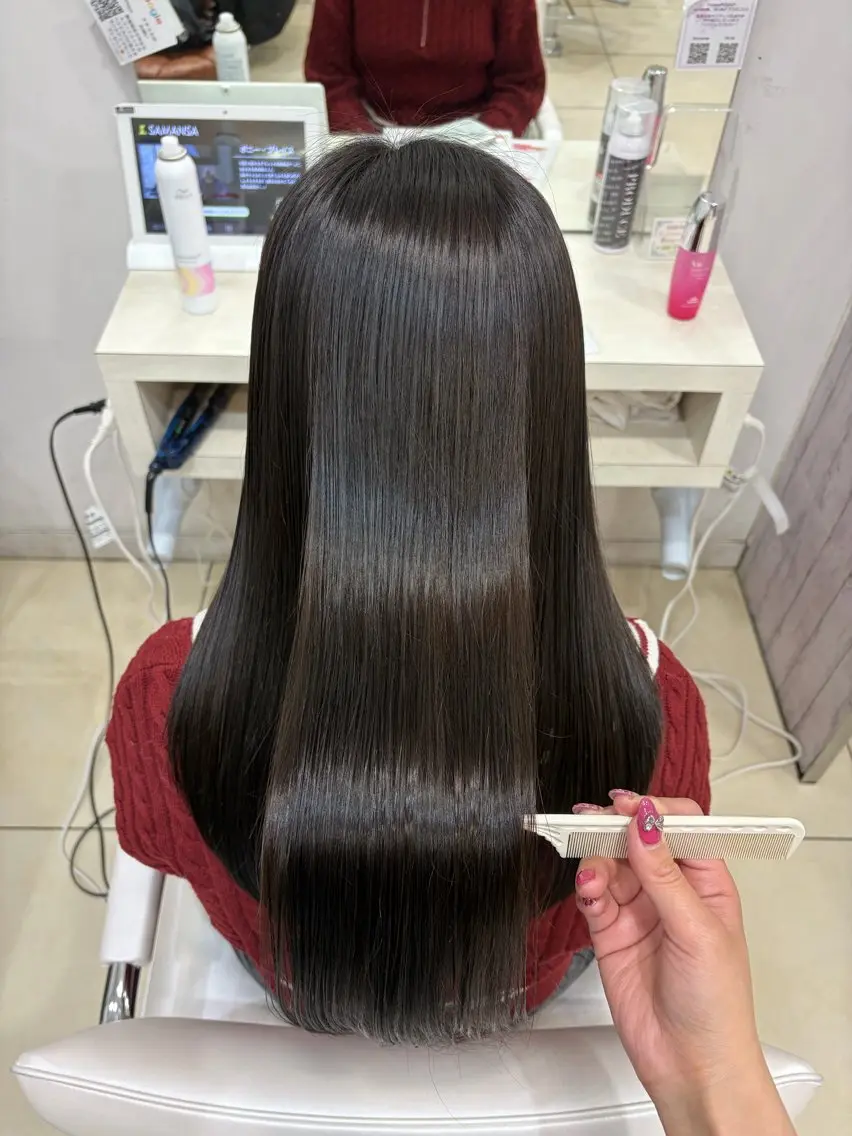 【🌸新生活応援✨】透明感ワンカラー➕うる艶トリートメント¥5500(ロング料金別)の写真
