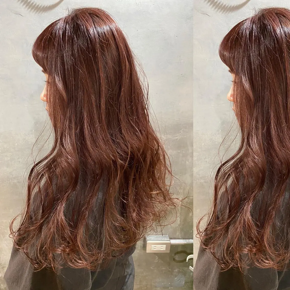 ロング カラー ラベンダーカラー ピンクカラー ピンクラベンダー ヘアカラー ツキノキ　ミナ 8月から西梅田店のヘアスタイル