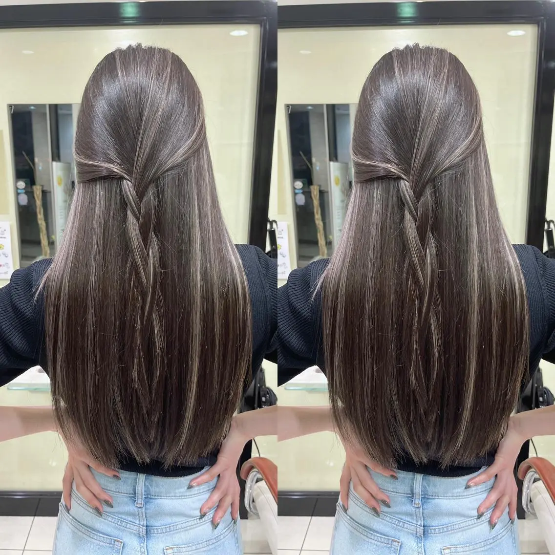 ロング ヘアカラー Y Uのヘアスタイル