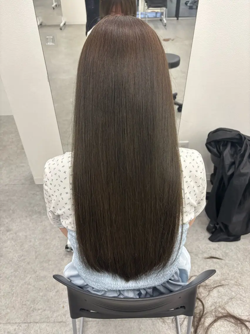 ロング カラー カット ヘアカラー トリートメント 曲がる縮毛矯正✨️ パーマ🌀 晃哉‎のヘアスタイル