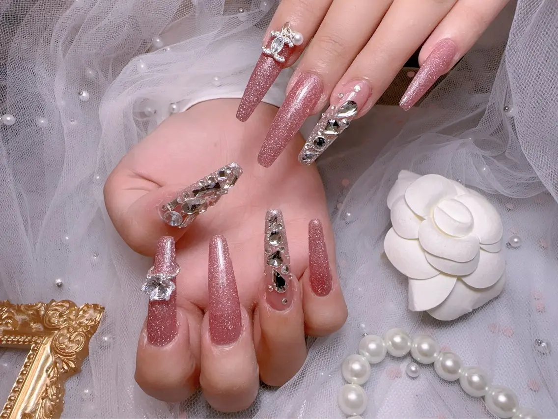 ネイル オーロラネイル フットネイル 韓国ネイル ラメ(グリッター) ラメグラデーション Belle nail salon 新小岩のネイルデザイン