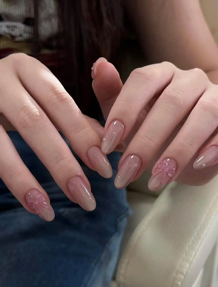 ネイル オーロラネイル リボン DAISY_NAIL 【フィルイン専門店】のネイルデザイン