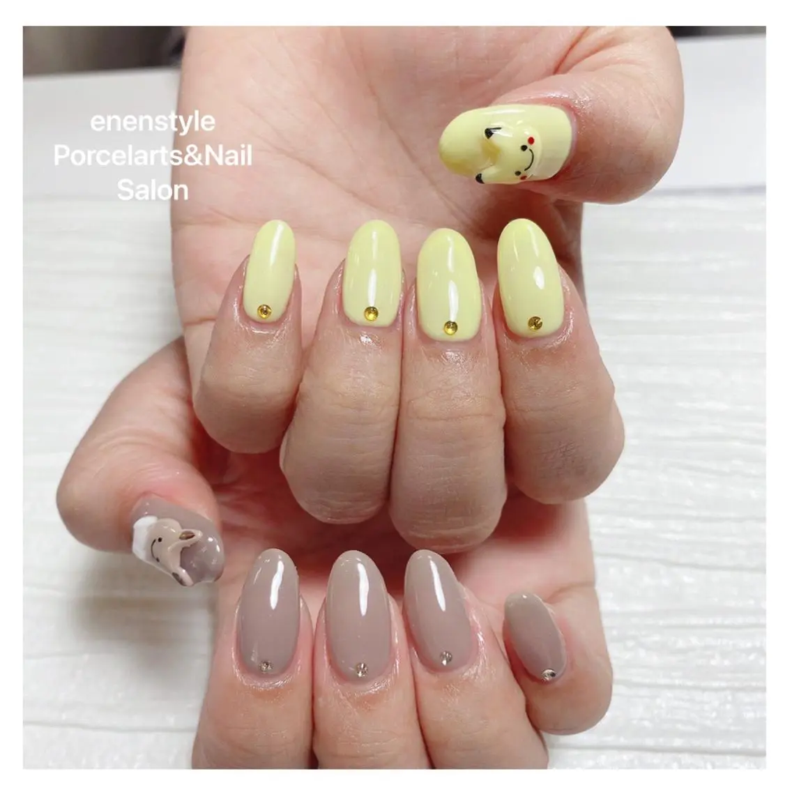 ミディアム ネイル 🐾enen style 🐾のネイルデザイン