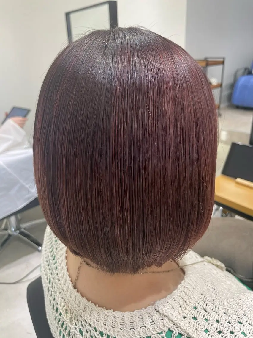ミディアム ピンクブラウン anB Bのヘアスタイル