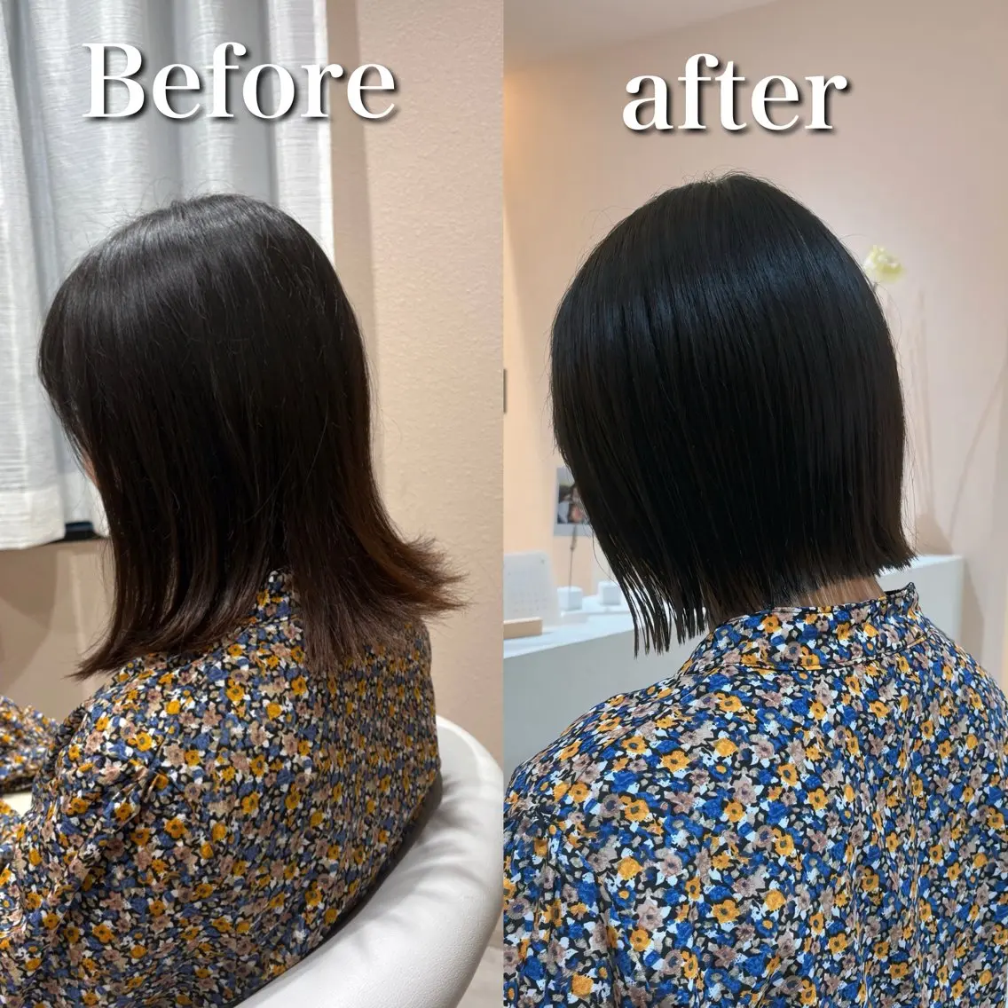 ショート ボブ カット 縮毛矯正 トリートメント レイヤー/ボブ特化 横浜/伊藤　怜のヘアスタイル