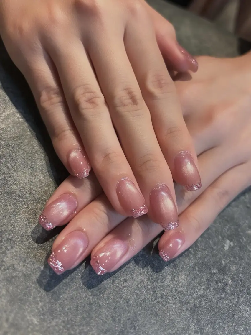 ネイル 桜ネイル ピンク シンプルネイル 夏ネイル ハンドネイル china 🌙.・+のネイルデザイン