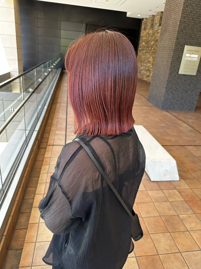 ミディアム カラー ブリーチ ハイライトカラー インナーカラー ハイライト 髪質改善 カット ヘアカラー トリートメント ⭐️透け感カラー /齊藤容史⭐️のヘアスタイル