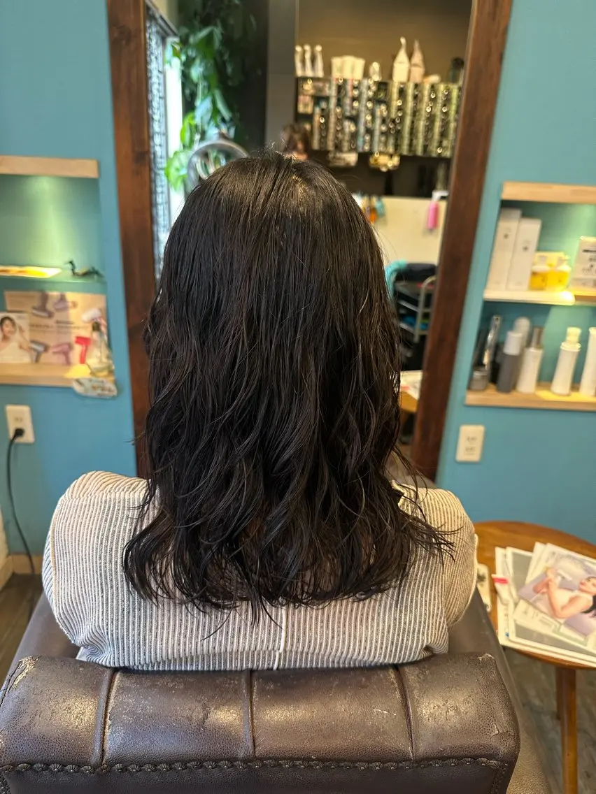 ミディアム パーマ ミディアムパーマ パーマ 足立 芹音のヘアスタイル
