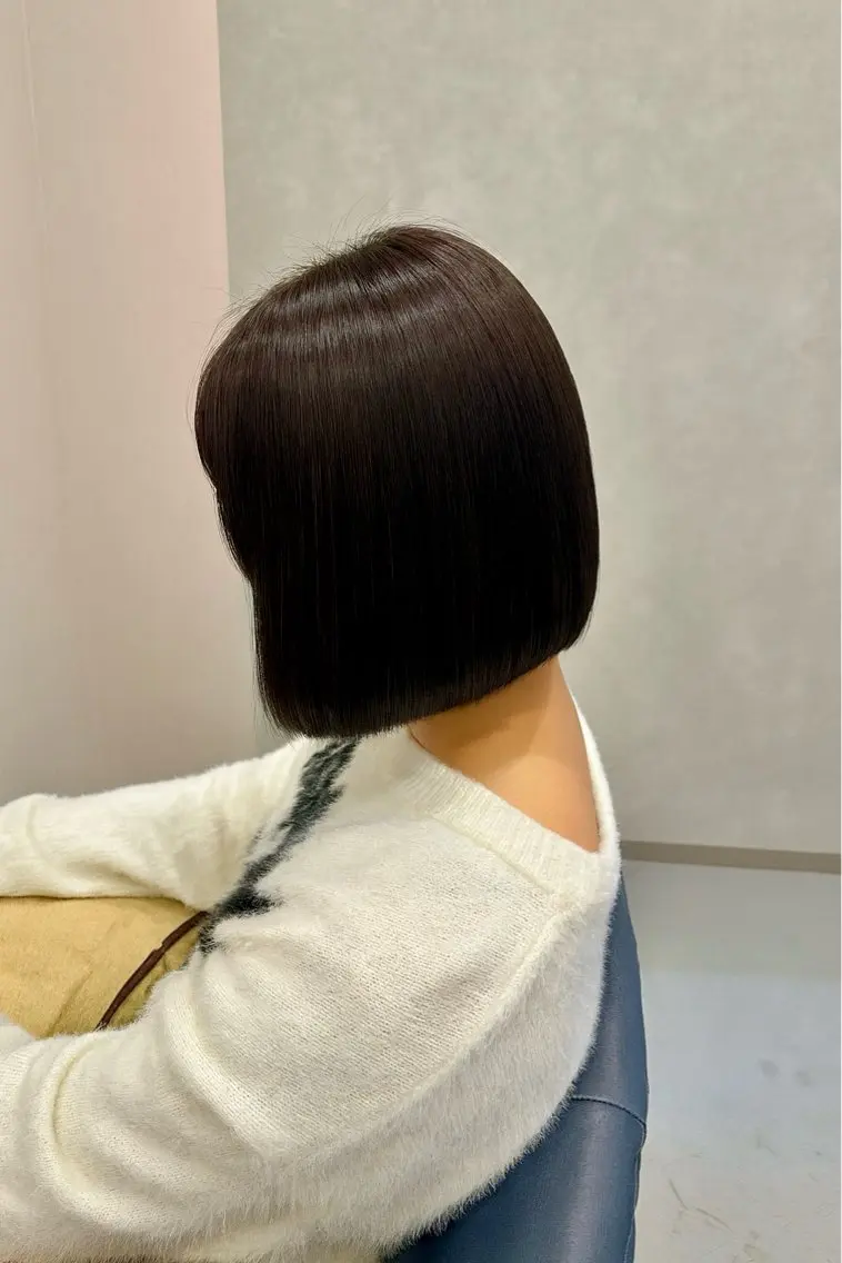 ショート 切りっぱなしボブ ボブ 🎀レイヤー艶カラー Konatsu🌻のヘアスタイル