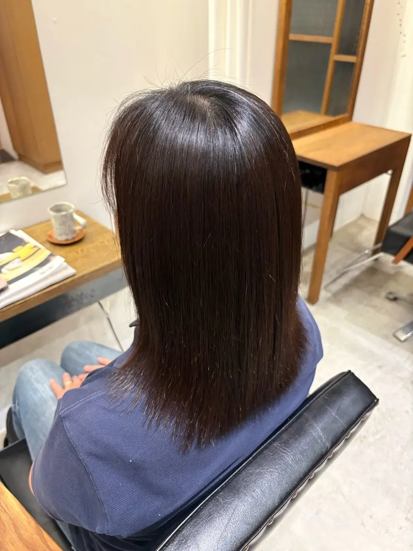 ミディアム 縮毛矯正 寺本 心のヘアスタイル