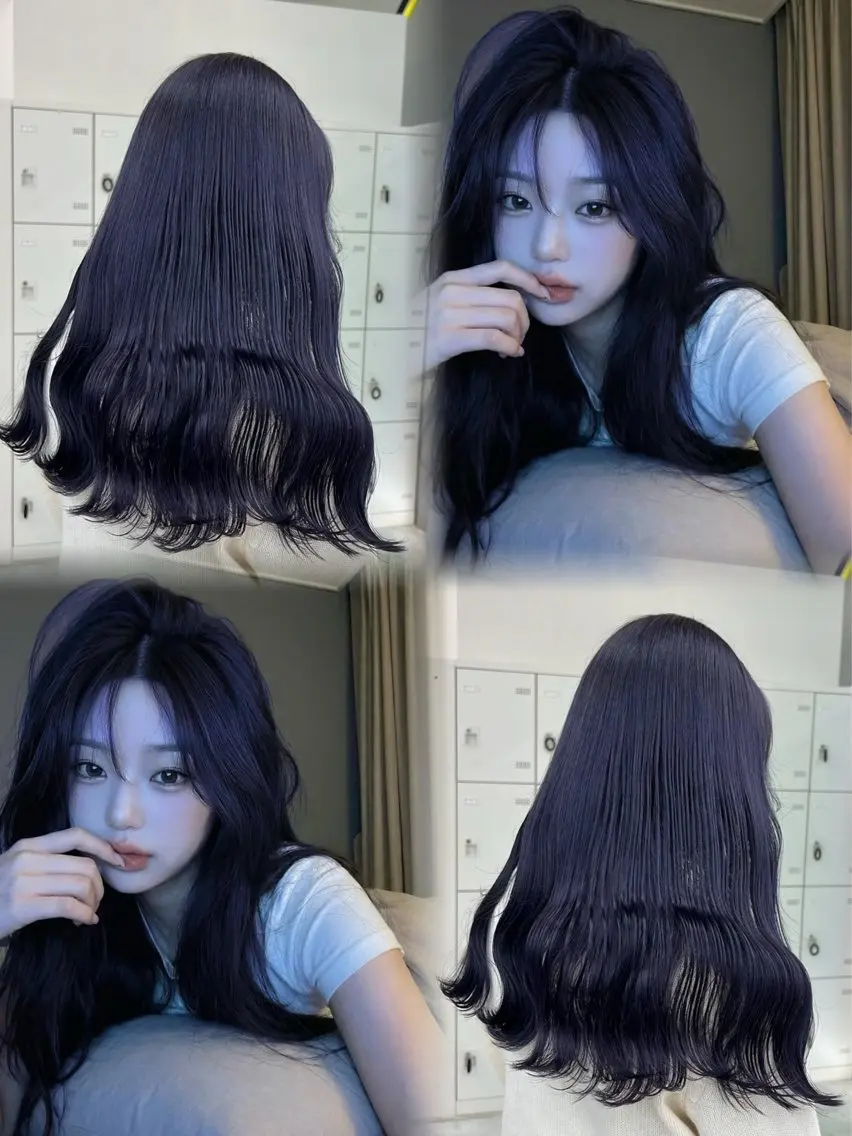ロング ヘアカラー トリートメント 縮毛矯正/ブリーチな しラベンダー/心優のヘアスタイル