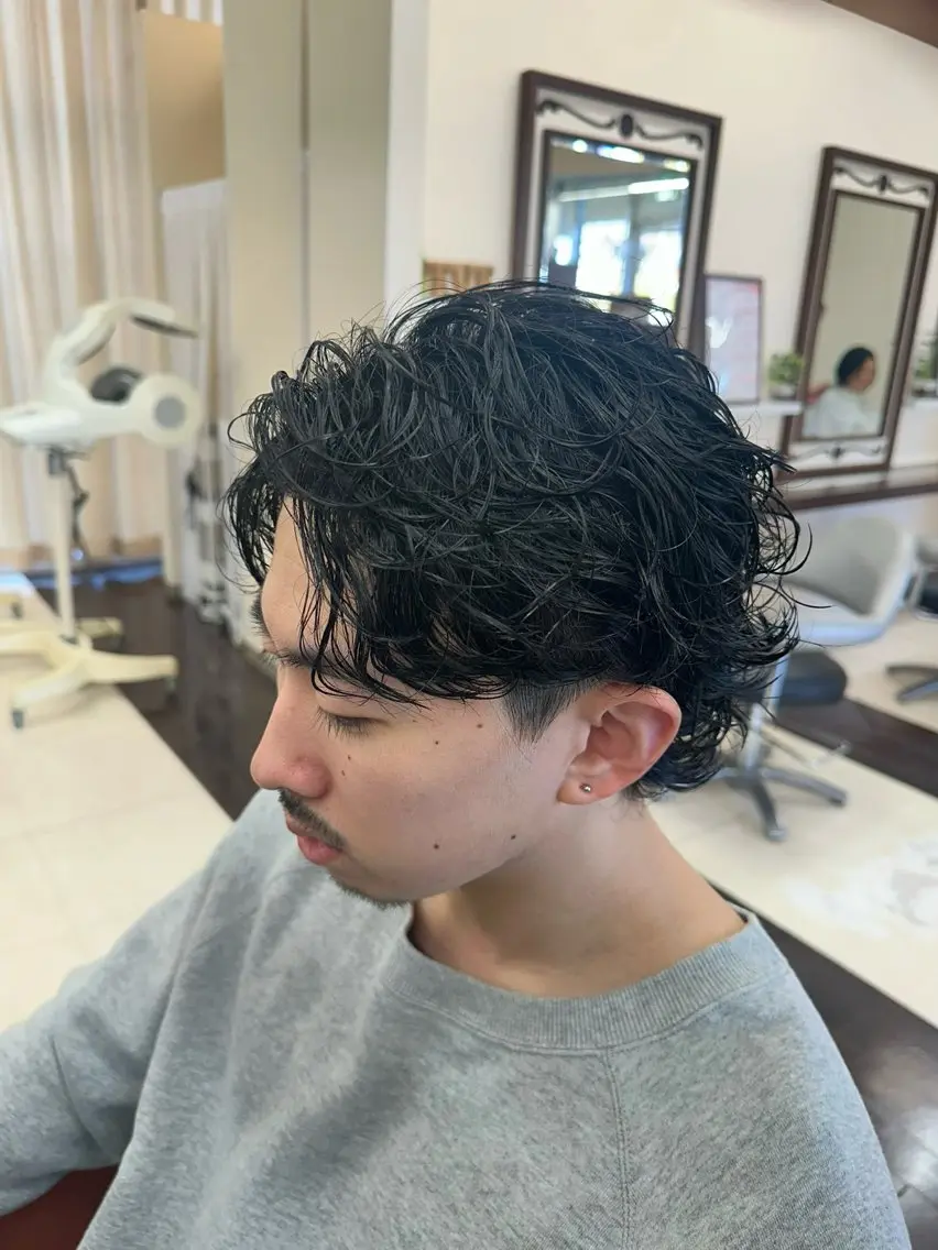 ショート カラー パーマ メンズ メンズパーマ カット パーマ 成田No.1 メンズヘア/清和武虎のヘアスタイル