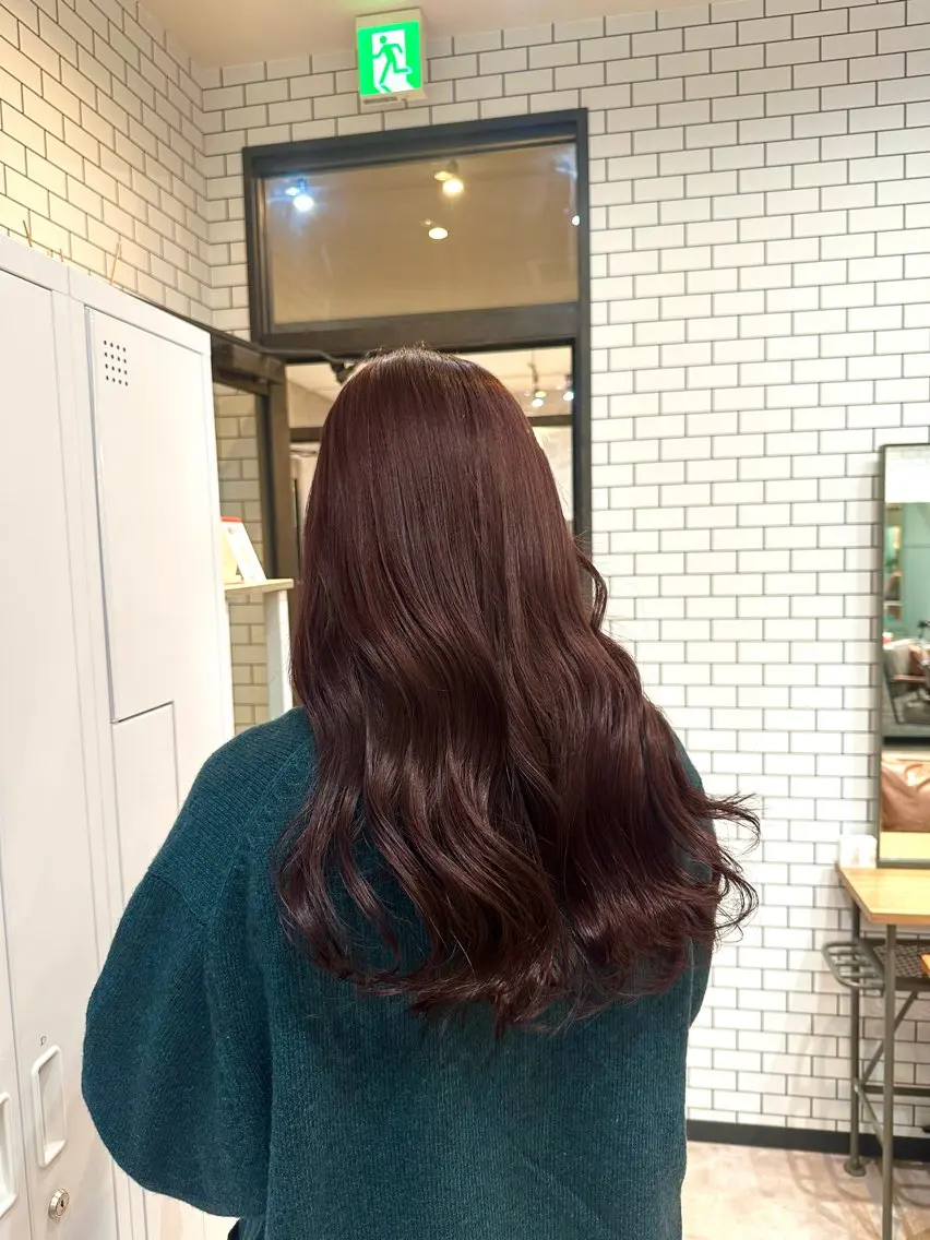 ロング カラー レッドカラー Sara newi 🎀透明感🎀のヘアスタイル